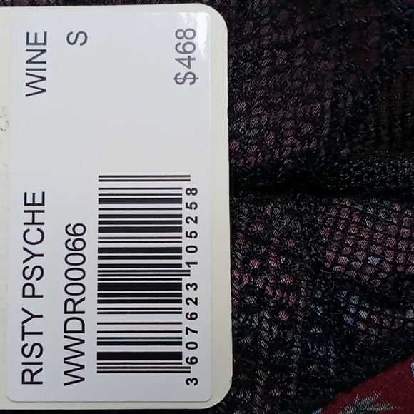 Zadig & Voltaire Risty Psyche Mixed Print Midi Dress In Wine Size Small - Picture 9 of 14